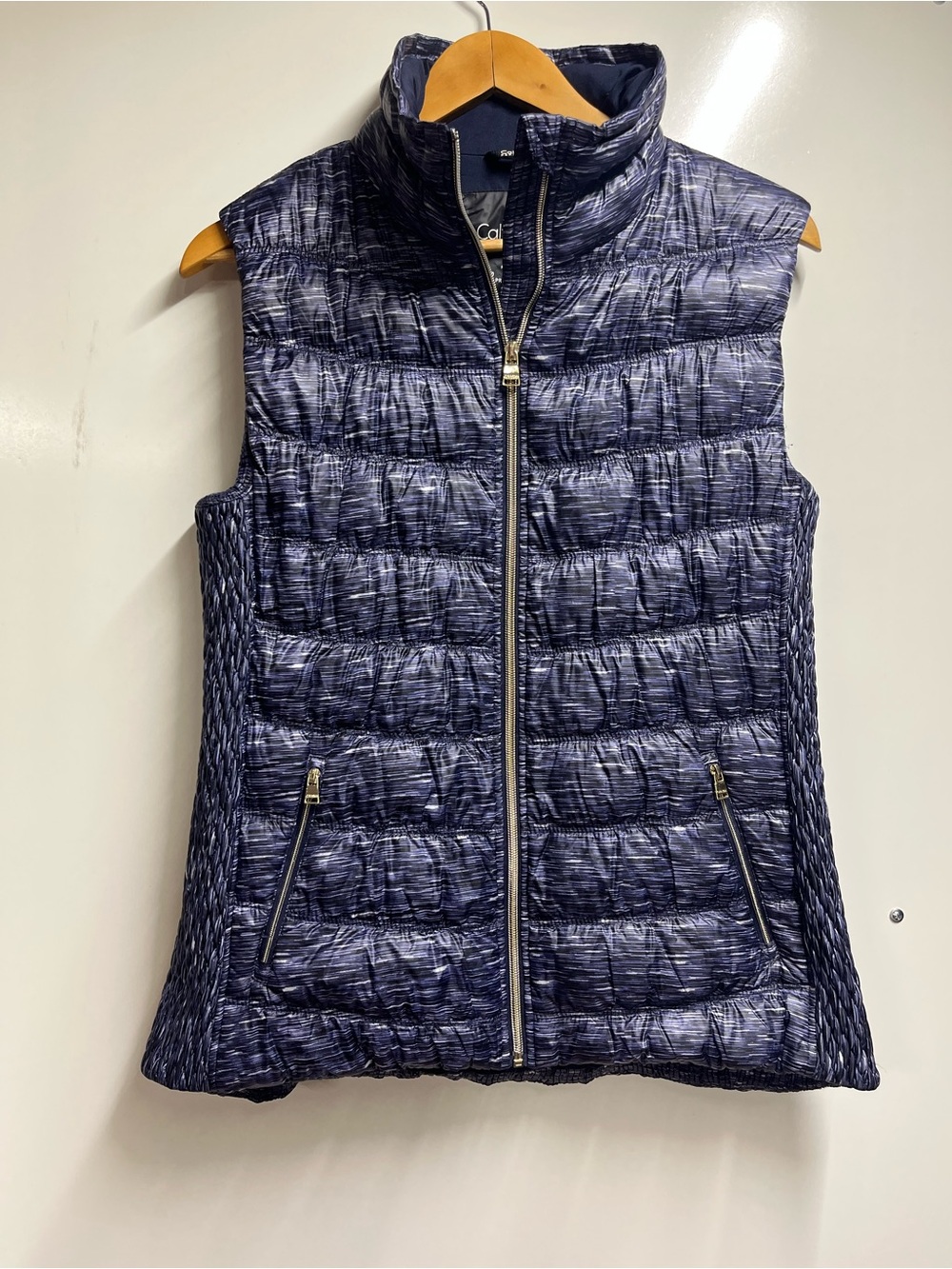 Calvin Klein women’s size Large Premium down vest lightweight full zip front